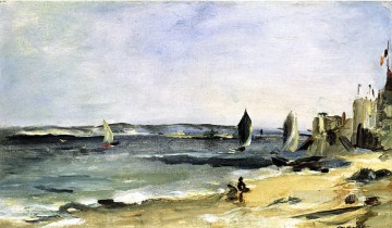 アルカション エドゥアール マネ ビーチの海の風景 Oil Paintings